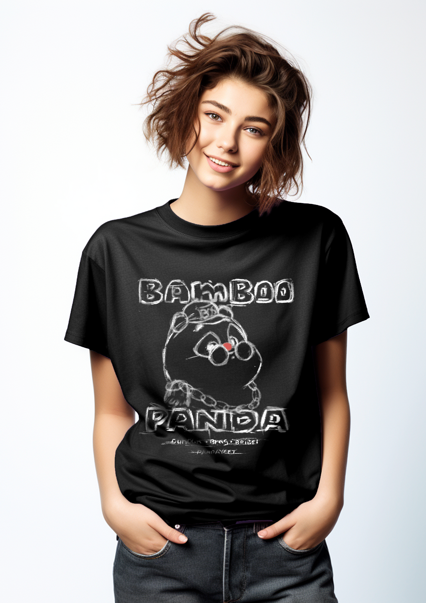 Bamboo Panda Ultra Comfy Short Sleeve T-Shirt | Sketchy Style