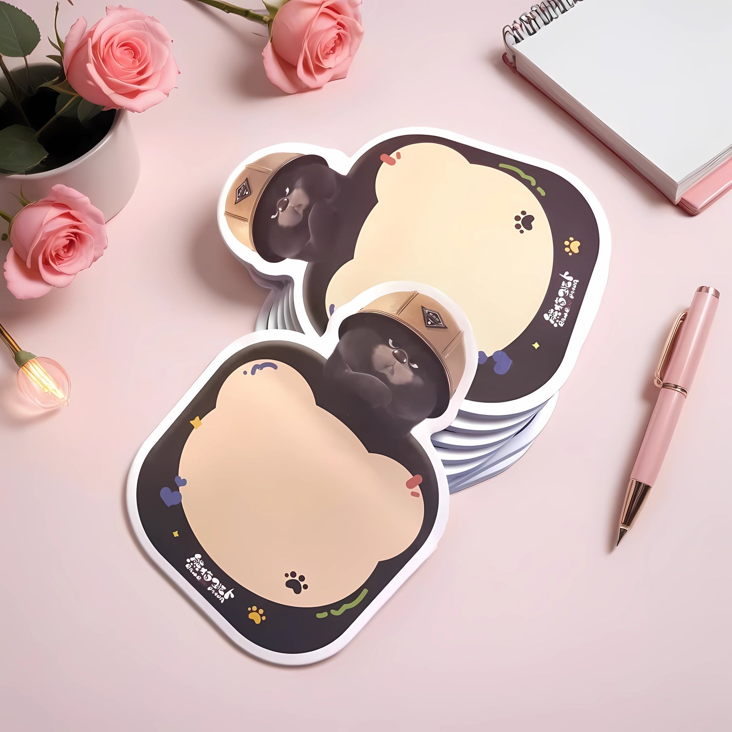 PandaYeet Official Bamboo Panda & Dundun Bear Cute Sticky Notes | 60 Sheets | 2 Packs