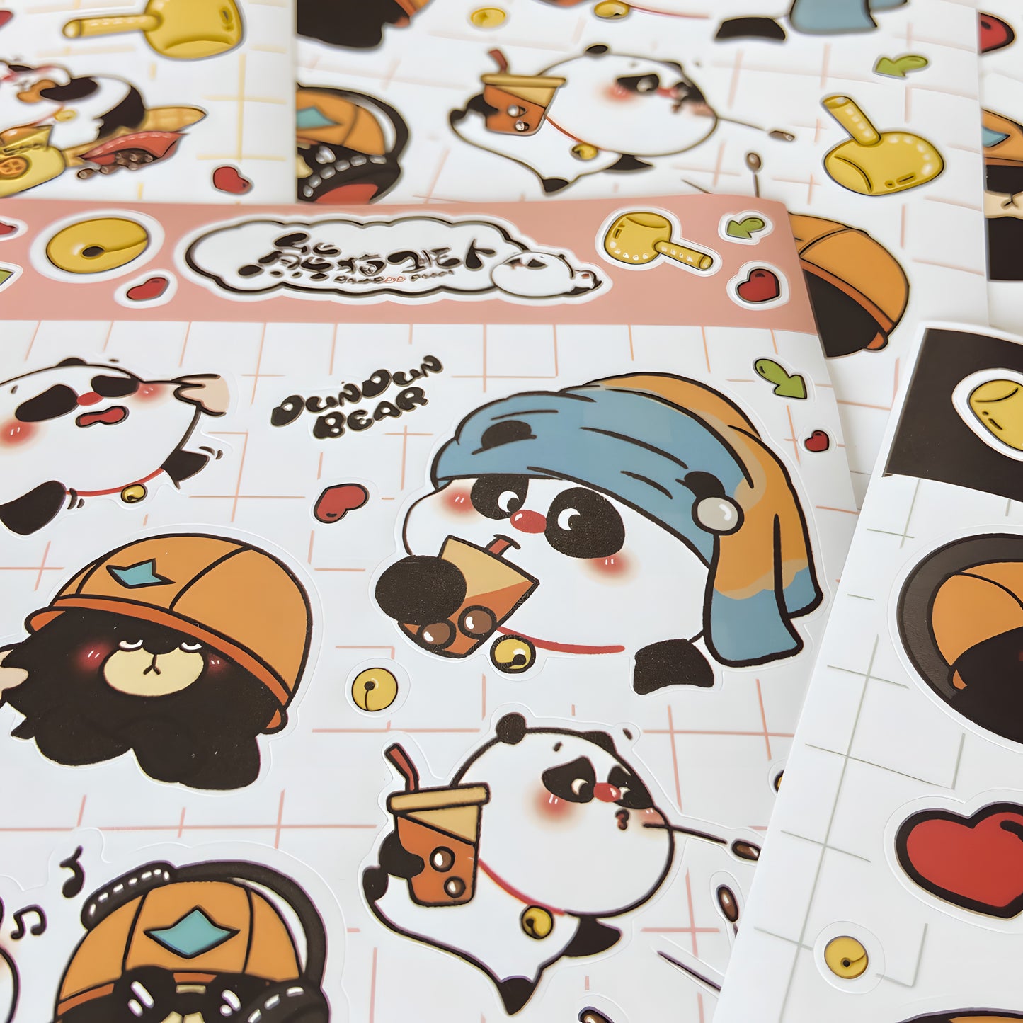 Official Bamboo Panda Cute Stickers Set | 3 Colors | 6 Sheets