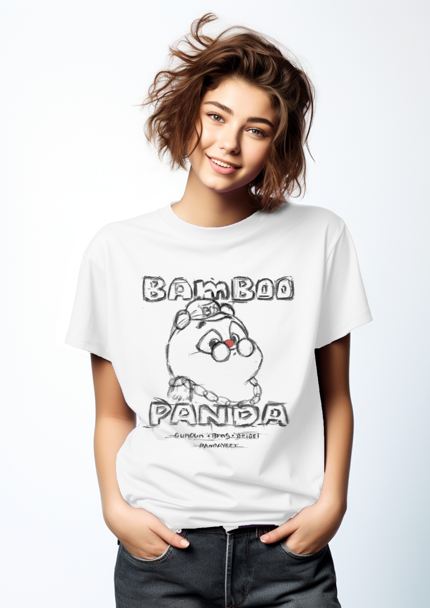Bamboo Panda Ultra Comfy Short Sleeve T-Shirt | Sketchy Style
