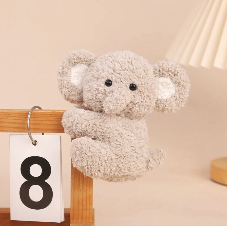 PlushyFriends Plush Toy Clips — Elephant, Piggy, Penguin, Koala, Sheep & Fox (11cm)