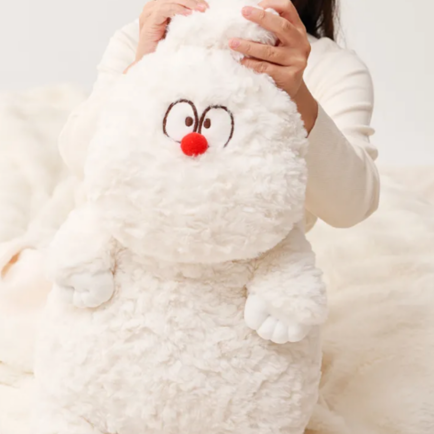 PlushyFriends Funny Big White Rabbit -40CM