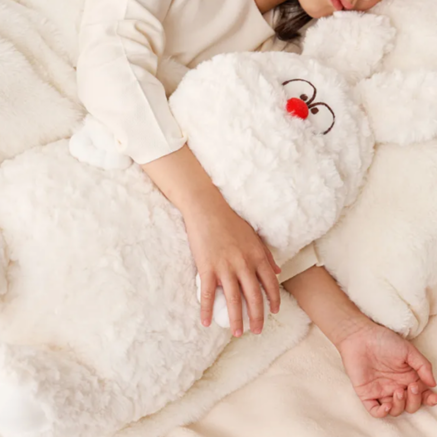 PlushyFriends Funny Big White Rabbit -40CM