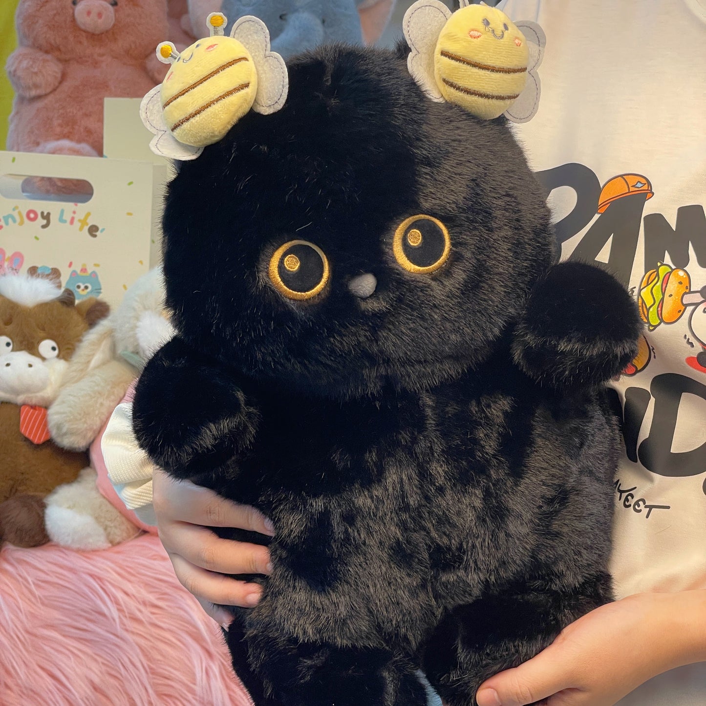 PlushyFriends Kawaii Cat Plushies  - Brown Coco 35CM