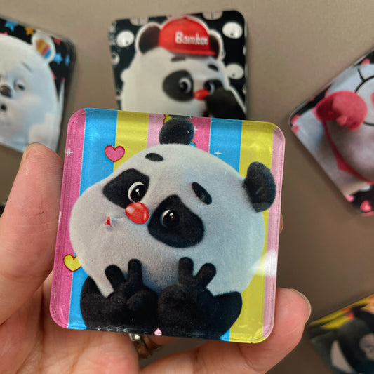 PandaYeet Official Bamboo Panda & Dundun Bear Fridge Magnets | 6 styles