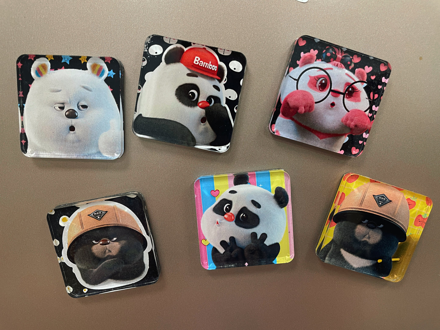 PandaYeet Official Bamboo Panda & Dundun Bear Fridge Magnets | 6 styles