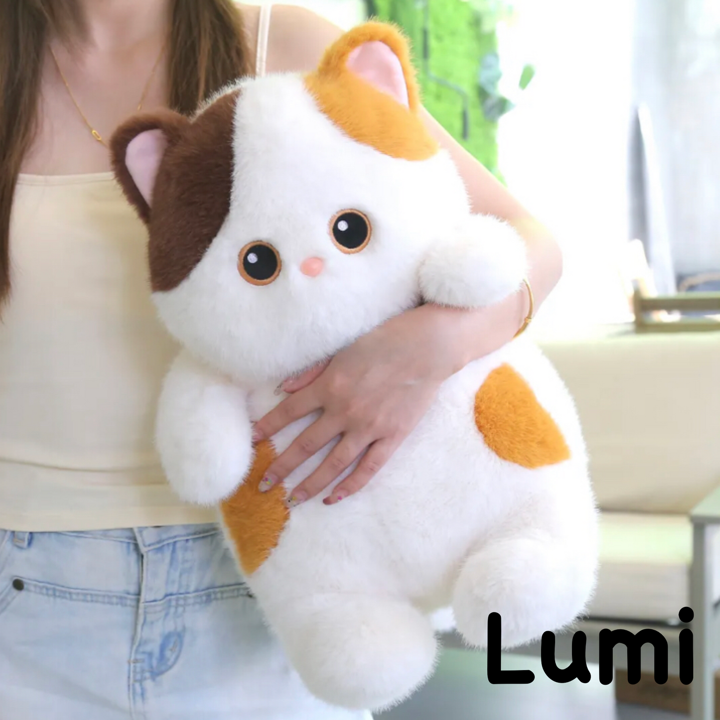 PlushyFriends Kawaii Cat Plushies  - Black Midnight 35CM