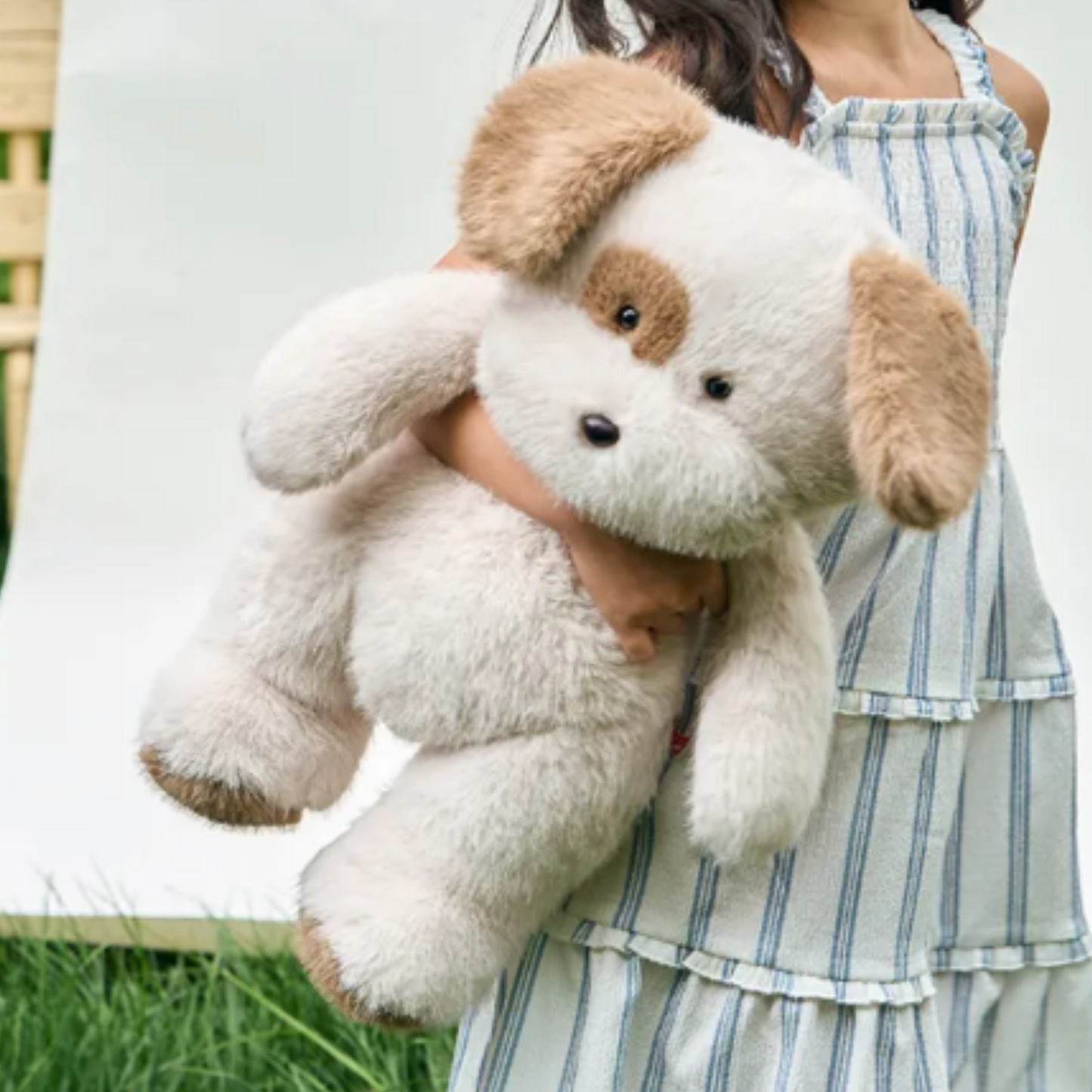 PlushyFriends White Puppy Plush Toy – 40cm